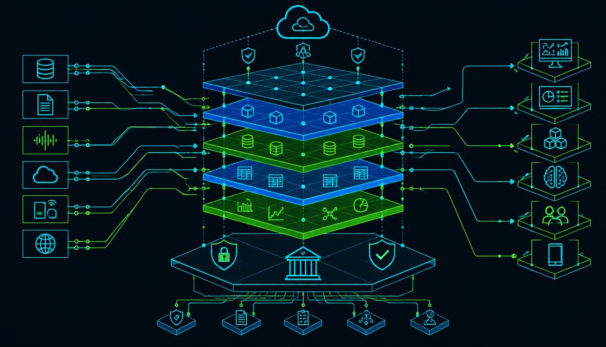 Modern cloud infrastructure server corridor
